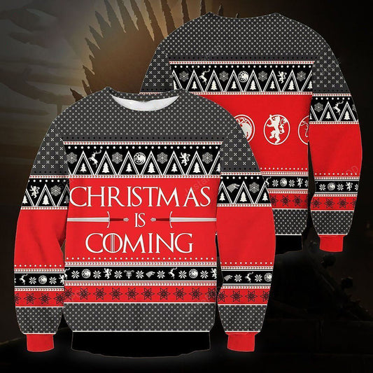 Christmas is Coming Game of Throne Ugly Christmas, Christmas Ugly Sweater, Christmas Gift, Gift Christmas 2024