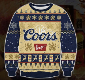 Coors Banquet Beer 3D Print Christmas Sweater, Christmas Ugly Sweater, Christmas Gift, Gift Christmas 2024