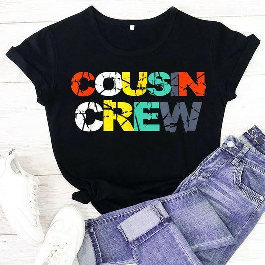 Cousin Crew T-Shirt Kinder Frauen Männer Mädchen Lustiges Geschenk Einteiler T-Shirt Jugendshirt Kleinkind Jersey T-Shirt