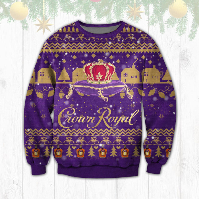 Crown Royal whisky Purple Ugly Sweater Christmas, Christmas Ugly Sweater, Christmas Gift, Gift Christmas 2024