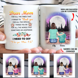 Dear Mom I need to say I do love you custom christmas mugs