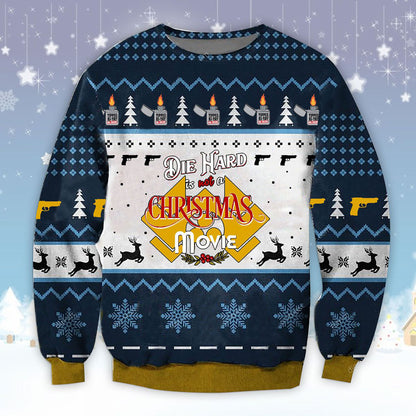 Die Hard Movie Christmas Ugly Sweatshirt, Christmas Ugly Sweater, Christmas Gift, Gift Christmas 2024