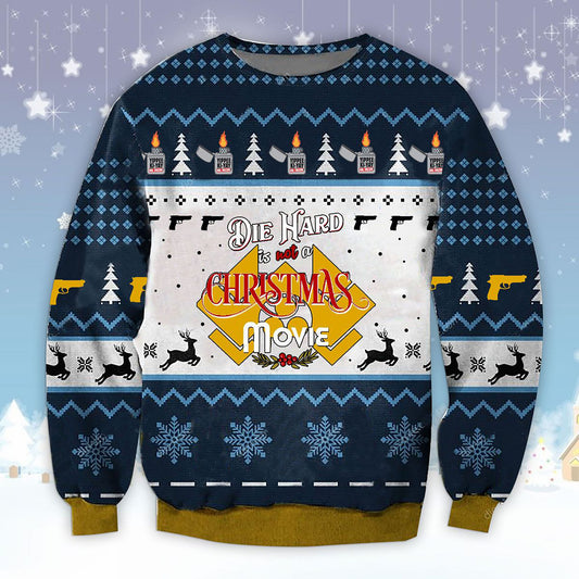 Die Hard Movie Christmas Ugly Sweatshirt, Christmas Ugly Sweater, Christmas Gift, Gift Christmas 2024