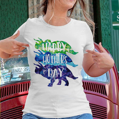 Dinosaur Art Happy Mother's Day Shirt. for Men and Women Tee T shirt