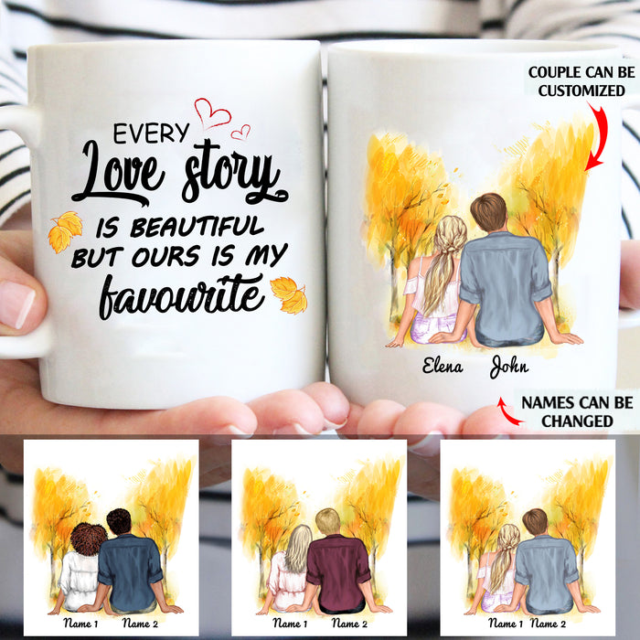 Every love story is beautiful but ours is my favourite custom christmas mugs