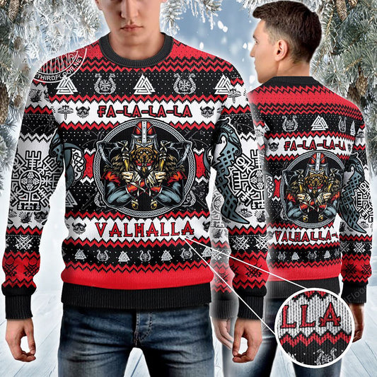 Fa La La La Vikings Ugly Christmas Sweater, Christmas Ugly Sweater, Christmas Gift, Gift Christmas 2024