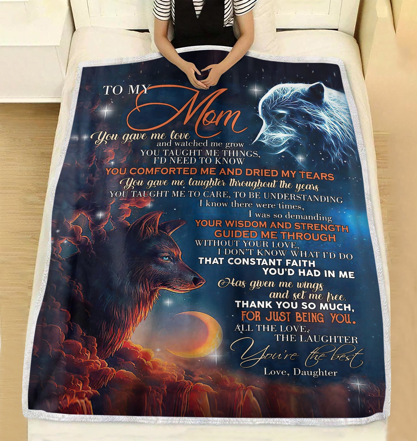 To my mom You gave me love and watched me grow you taught me things mom and daughter fleece blanket gifts christmas family blanket