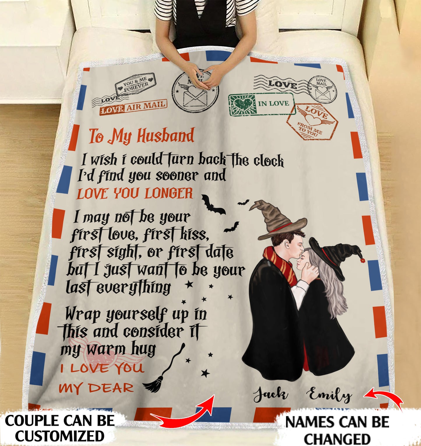 To my husband I wish I'd find you sooner personalized coffee blanket gifts custom christmas blanket