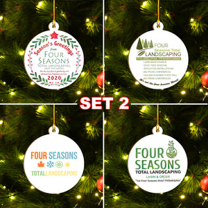 Four Seasons Total Landscaping Ornaments Set, Funny Christmas Ornaments Family Gift Idea