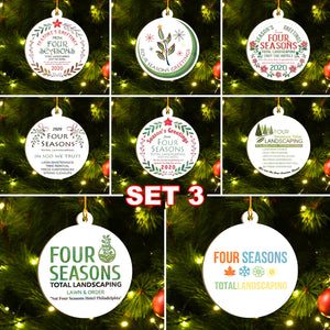 Four Seasons Total Landscaping Ornaments Set, Funny Christmas Ornaments Family Gift Idea