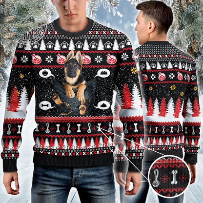 German Shorthaired Pointer Dog Lovers Gift Baby In Sweater, Christmas Ugly Sweater, Christmas Gift, Gift Christmas 2024