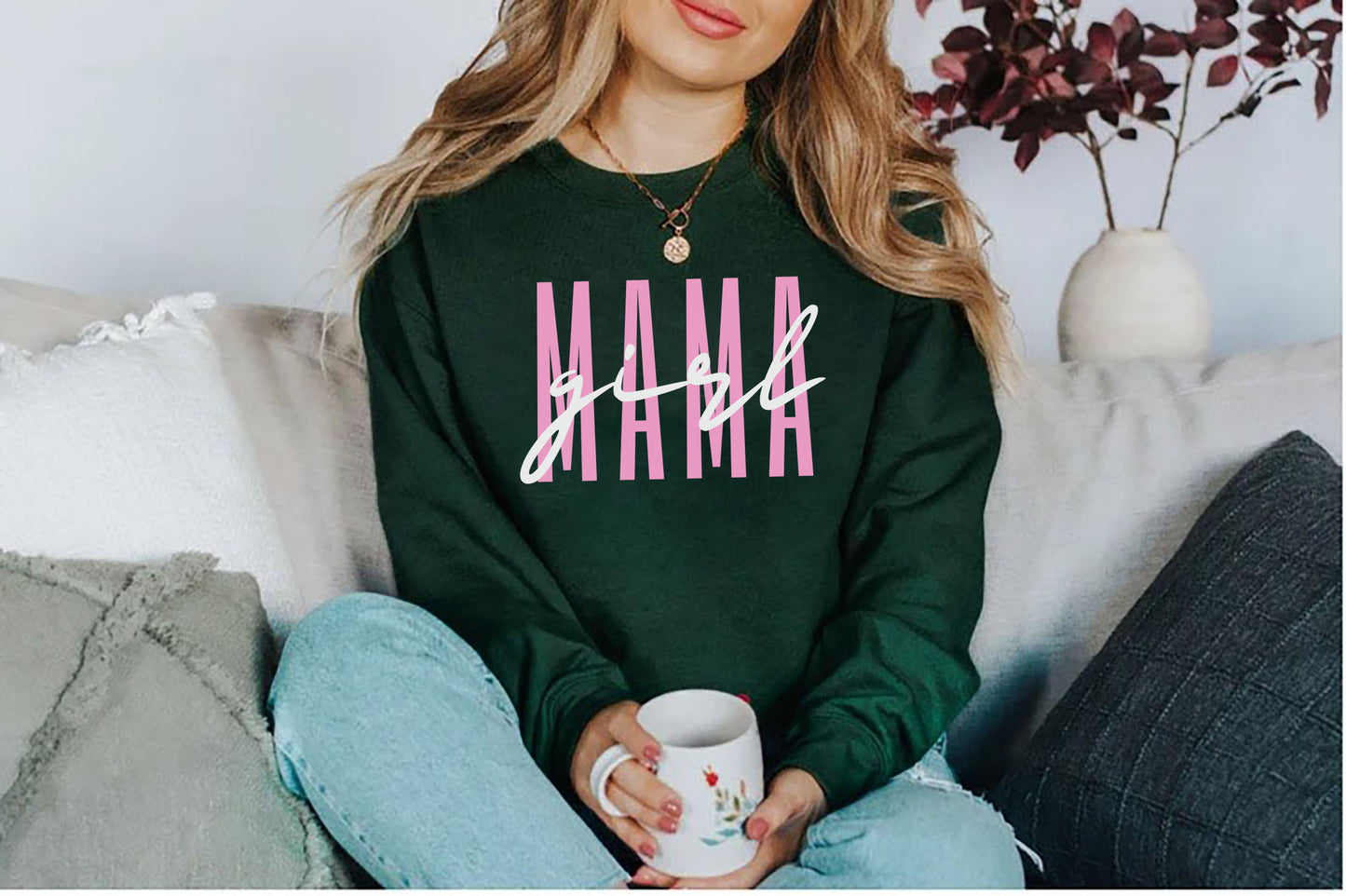 Girl Mama Girl Mom of Girls Mother's Day Sweatshirt