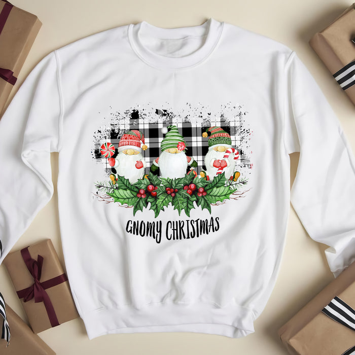 Gnomes funny with Gnomy Christmas - funny sweatshirt gifts christmas ugly sweater for men and women