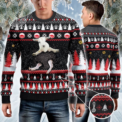 Goat Lovers Gift Baby In Pocket Ugly Christmas Sweater, Christmas Ugly Sweater, Christmas Gift, Gift Christmas 2024