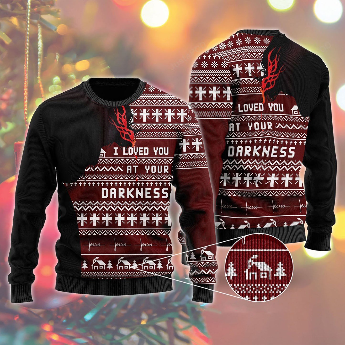 God Is Always Up To You Love You at your darkness Christmas Ugly Sweater, Christmas Gift, Gift Christmas 2024