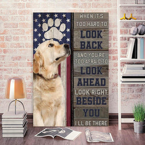 Golden retriever when it’s too hard to look back, Dogs lover Canvas, Wall-art Canvas