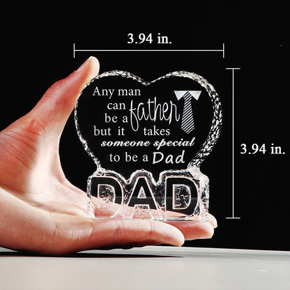 Birthday Gifts for Dad from Daughter, Father's Day Gifts, Crystal Keepsake Present for Father