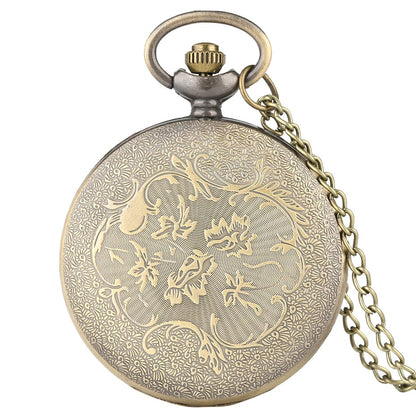 To My Son Theme Pocket Watch Bronze Necklace Chain Gifts for Kids Lion