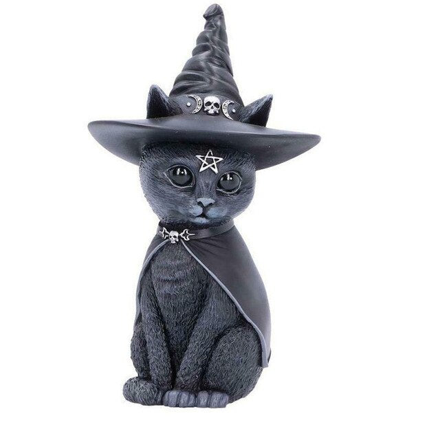 Halloween Decorations Magic Cats Resin Crafts Sculptures Window Tabletop Decorations Lawn Garden Garden Decorations Holiday Gift