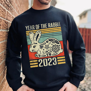 Happy Chinese Lunar New Year 2023 Rabbit Raglan Sweatshirt, Chinese Sweatshirt