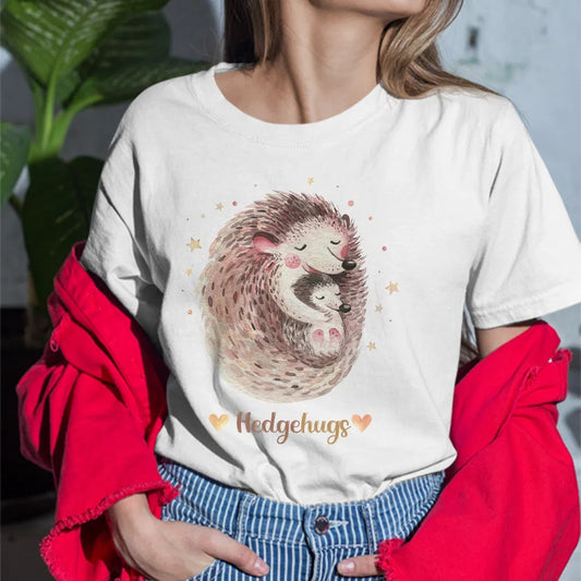 Hedgehugs Shirt Cute Hedgehogs Cuddle Mom Tee T shirt