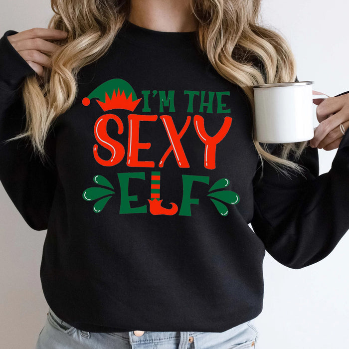 I'm The Sexy Elf Sweatshirt, Funny Christmas Sweatshirt, Ugly Christmas Sweatshirt, Christmas Party Sweatshirt, Xmas Party Sweatshirt