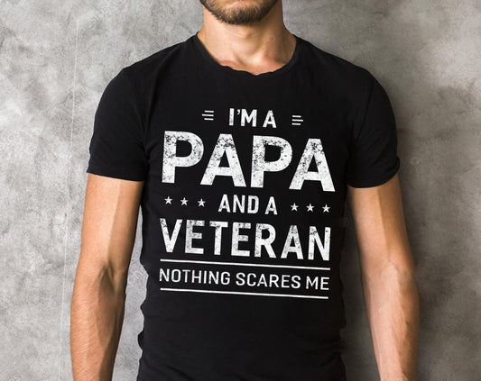 I'm A Papa And Veteran Men Grandpa Funny Sayings Gift T-Shirt