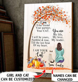 I'm your friend, your partner, your Cat personalized Halloween 16x24in Cat Mom Matte Canvas