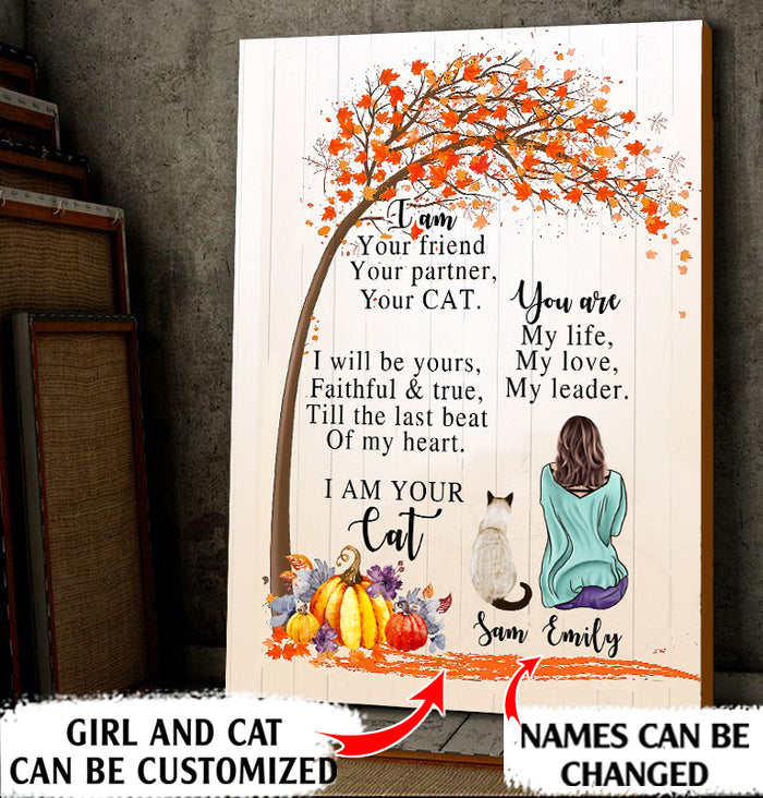 I'm your friend, your partner, your Cat personalized Halloween 16x24in Cat Mom Matte Canvas