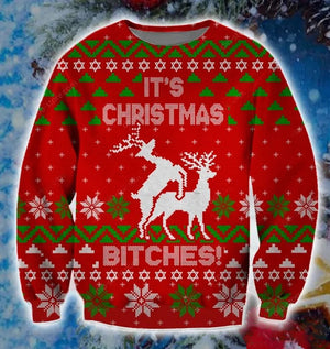 Its Christmas Bitches Symbol 3D Christmas Ugly Sweater Tshirt Hoodie Apparel,Christmas Ugly Sweater,Christmas Gift,Gift Christmas 2022