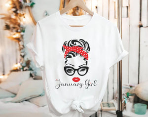 January Girl Birthday Shirt For Women Girls Born in January T-Shirt