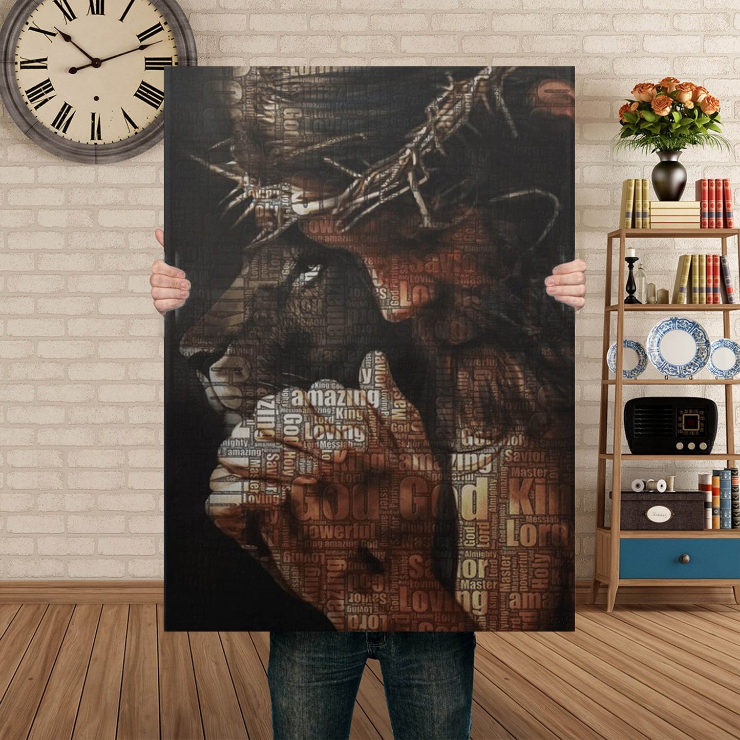 Jesus and Lion Wall-art Canvas, God Canvas