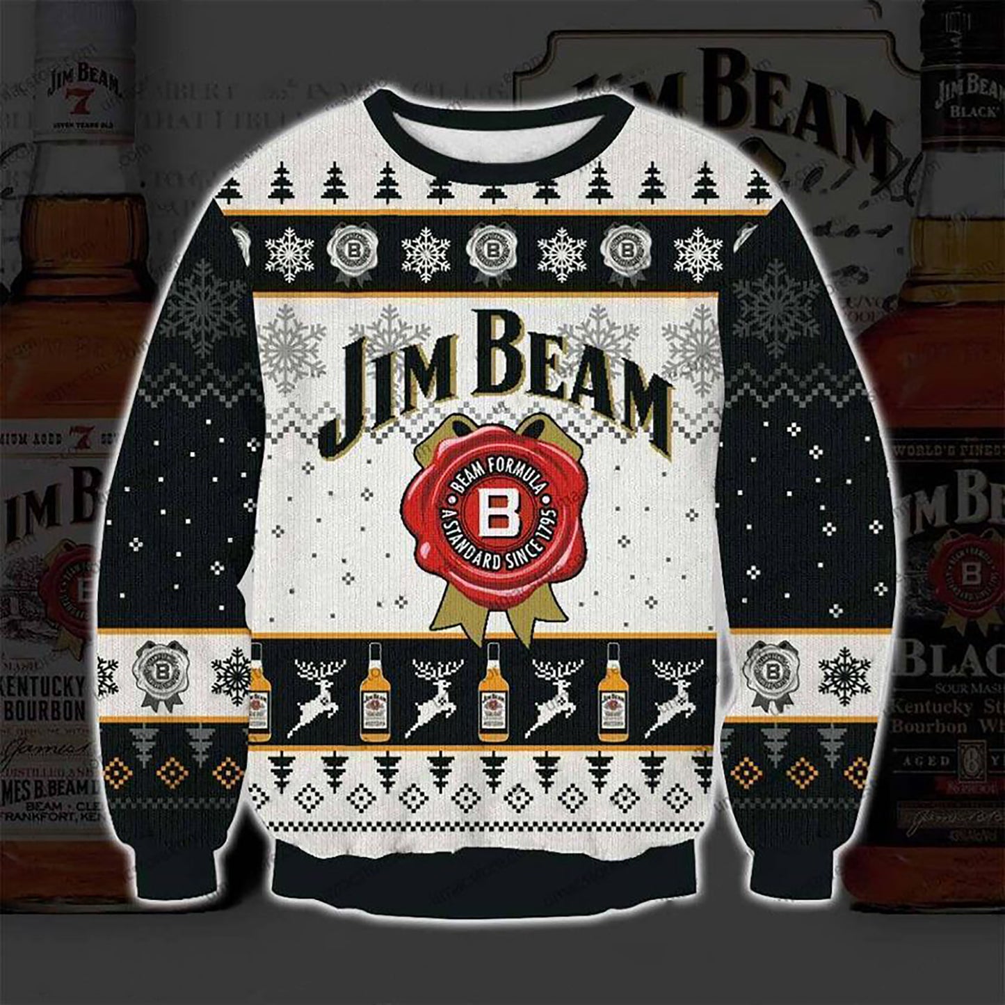 Jim Beam Beer 1795 Ugly Sweater Christmas, Christmas Ugly Sweater, Christmas Gift, Gift Christmas 2024