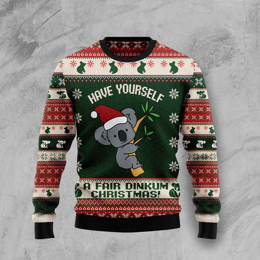 Koala Australian Fair Dinkum Christmas Ugly Christmas Sweater, Christmas Ugly Sweater, Christmas Gift, Gift Christmas 2024