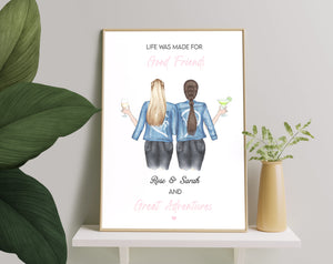 Personalized Picture Friendship print, Unique Best friend print, Best friend gift, Friendship Gift, Personalised Best Friend print, Besties Gift, Custom Gift