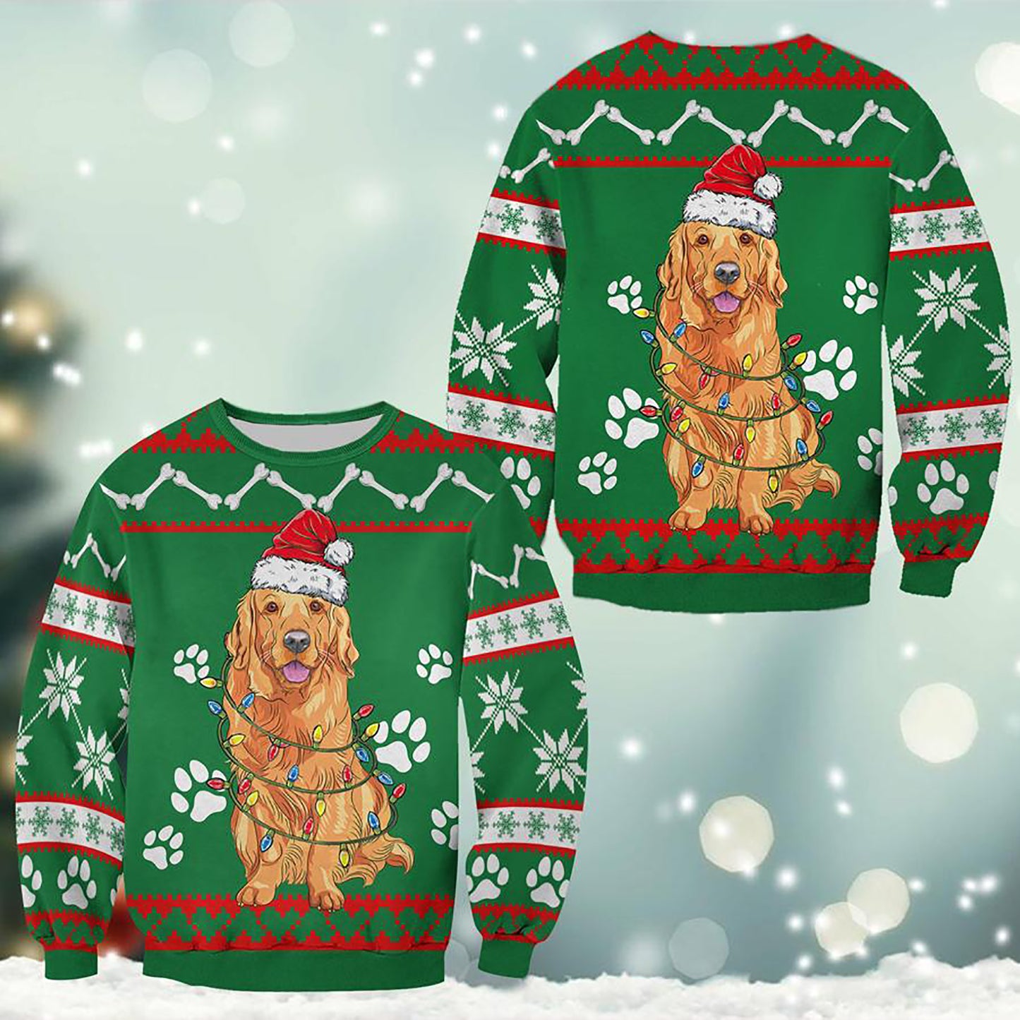 Labrador Green Christmas Sweatshirt, Christmas Ugly Sweater,Christmas Gift,Gift Christmas 2024