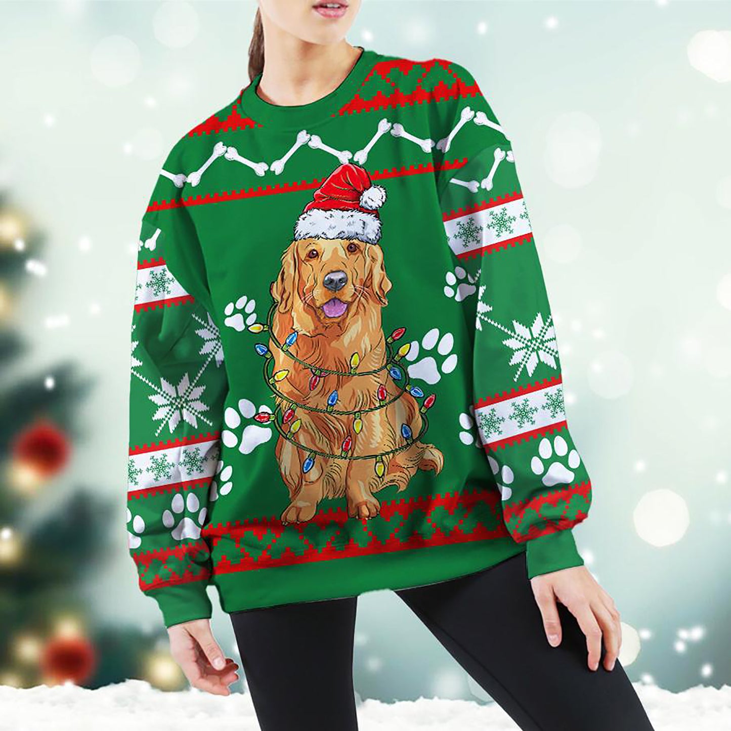 Labrador Green Christmas Sweatshirt, Christmas Ugly Sweater,Christmas Gift,Gift Christmas 2024
