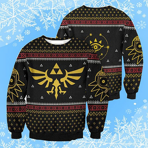 Legend Of Zelda Triforce Ugly Christmas Tshirt Hoodie Apparel,Christmas Ugly Sweater,Christmas Gift,Gift Christmas 2024