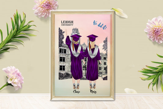 Personalized Picture Graduation Print Gift, Unique Graduation Present, Grad Gift, College, University, Personalised Best Friend Gift, Customized Collect Graduation Gift