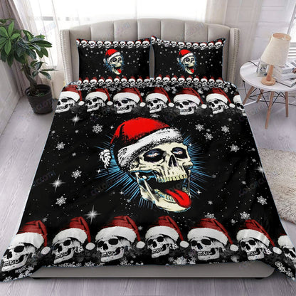 Let_s Christmas Skull snowflake Candy Cane Bedding Bedroom Set Bedlinen 3D,Bedding Christmas Gift,Bedding Set Christmas