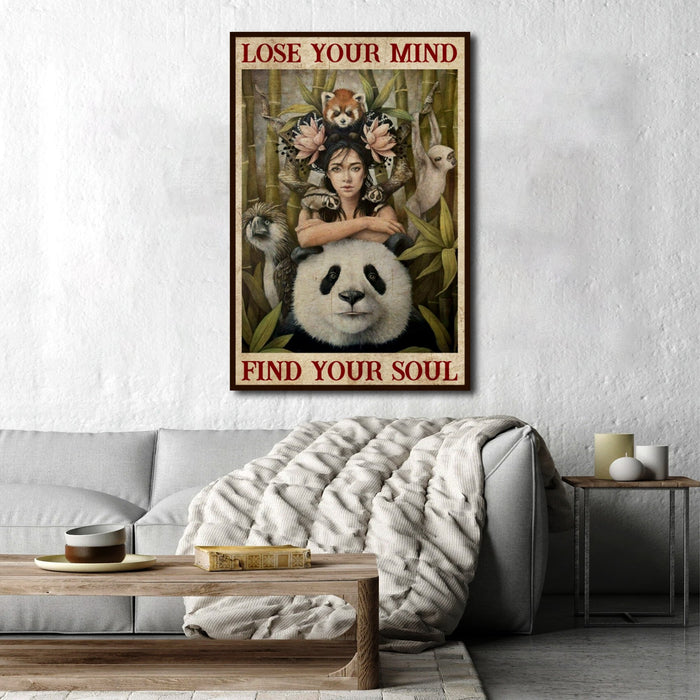 Lose My Mind Find My Soul - Girls in the Jungle Canvas, Funny Canvas, Gift for Her Canvas