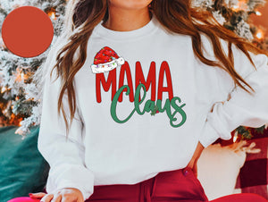 Mama Claus Sweatshirt, Christmas Mom Sweatshirt, Retro Christmas Sweatshirt, Christmas Mama Sweatshirt, Christmas Retro, Gift for Christmas