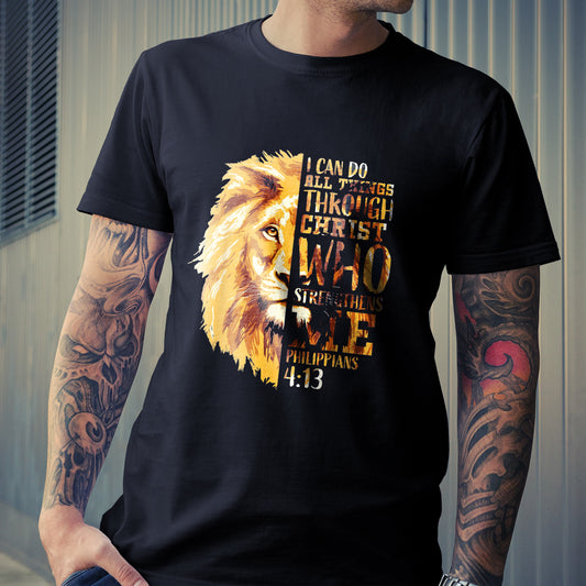 Philipper 4 13 - Christlicher Bibelvers - Geschenk für Männer und Frauen - T-Shirt