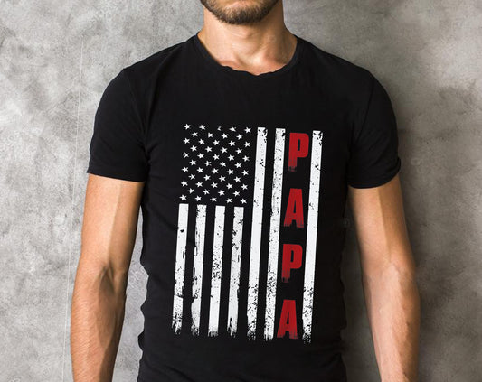 Mens Proud Papa Funny Fathers Day 2021 Gifts From Grandchildren T-Shirt