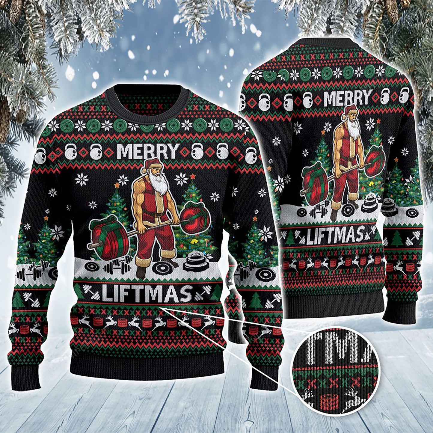 Merry Liftmas Christmas Gift All Over Print 3D Sweater, Christmas Ugly Sweater, Christmas Gift, Gift Christmas 2024