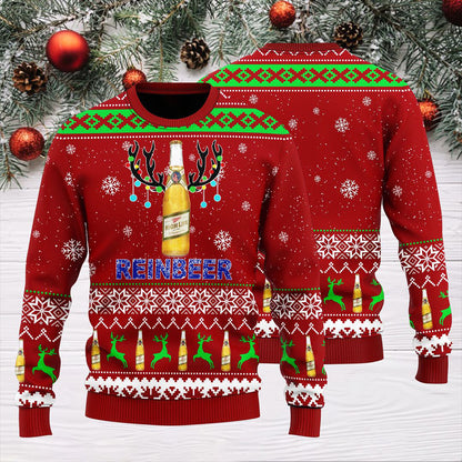 Miller High Life Reinbeer Christmas Sweater, Christmas Ugly Sweater, Christmas Gift, Gift Christmas 2024