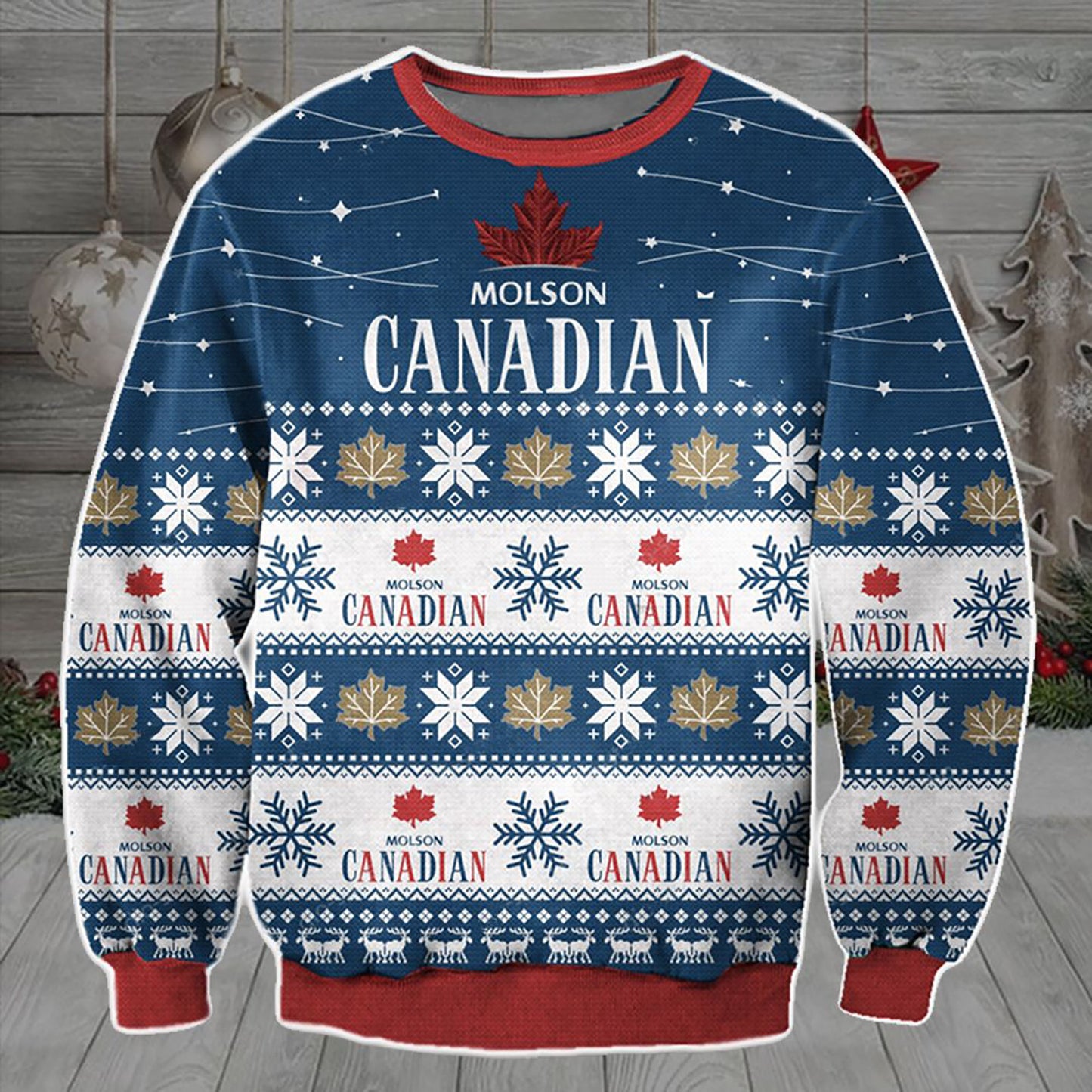 Molson Canadian Christmas Ugly Sweater, Christmas Ugly Sweater, Christmas Gift, Gift Christmas 2024