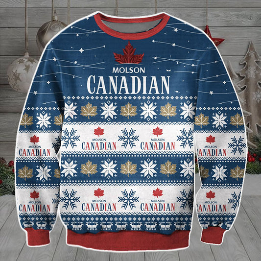 Molson Canadian Christmas Ugly Sweater, Christmas Ugly Sweater, Christmas Gift, Gift Christmas 2024
