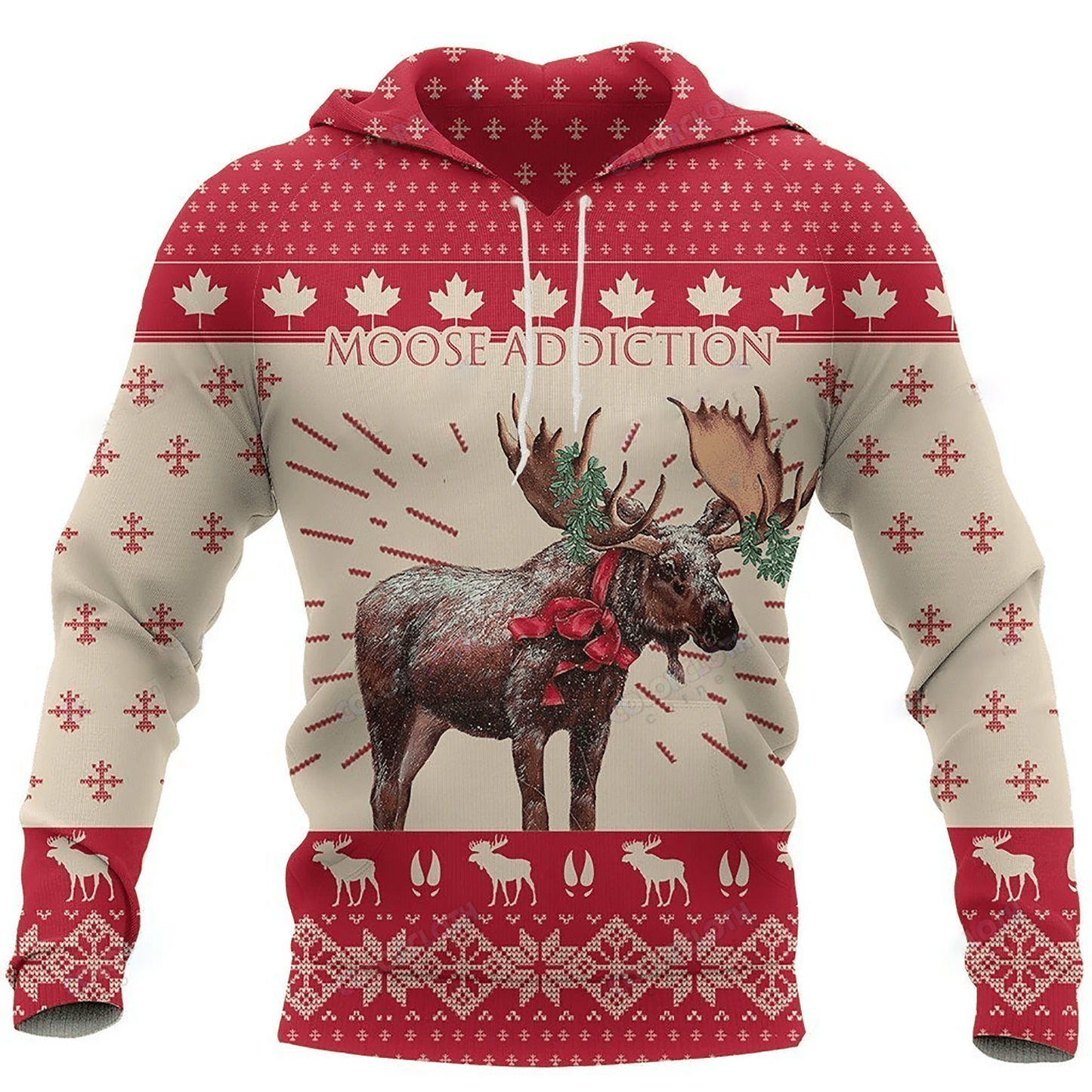 Moose Addiction Canada Christmas Hoodie, Christmas Ugly Sweater,Christmas Gift,Gift Christmas 2024