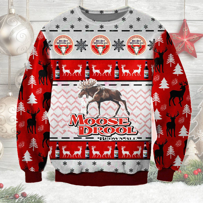 Moose Drool Brown ale Christmas Ugly Sweater, Christmas Ugly Sweater, Christmas Gift, Gift Christmas 2024